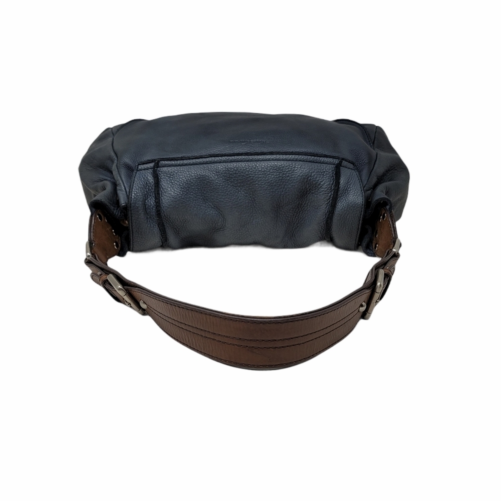 Kenneth Cole NY Blue Grey Leather Shoulder Bag - Picture 10 of 12